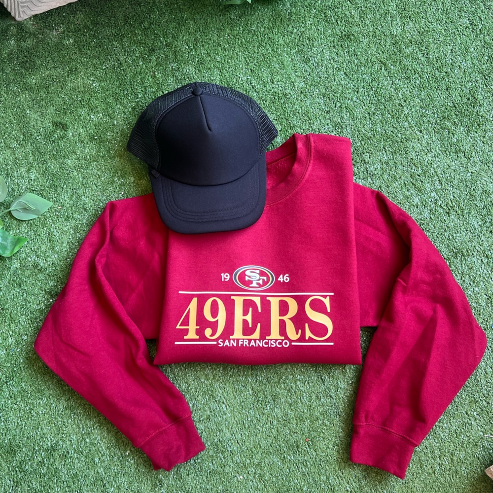 49ers San Francisco Red Sweatshirt, bang bang niner gang